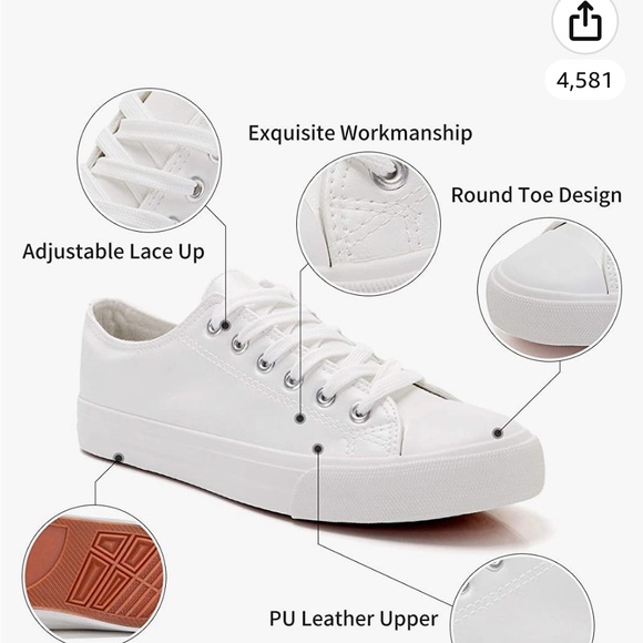 Brand new PL leather sneakers. Size 10 women's/ 8.5 men's. - Picture 8 of 10